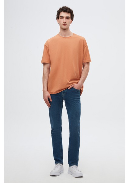 Ds Damat Oversize Tarçın Bisiklet Yaka %100 Pamuk T-Shirt 6HC14ORT02006 fırsatları
