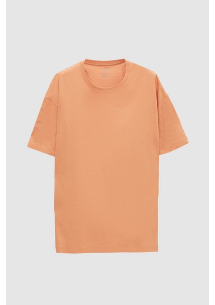 Ds Damat Oversize Tarçın Bisiklet Yaka %100 Pamuk T-Shirt 6HC14ORT02006 indirimleri