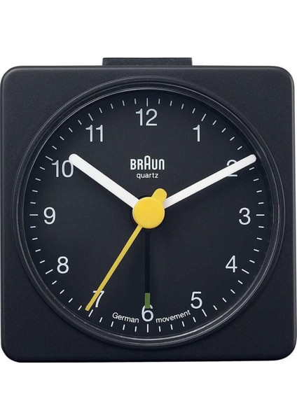 Şık Siyah Alarmlı Masa Saati, Zamanı Güzel Gösteren Tasarım