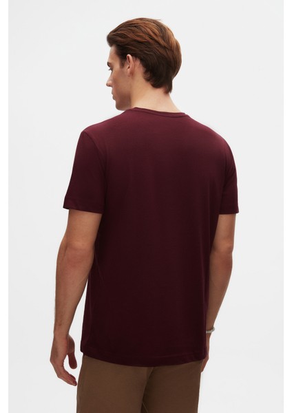 Ds Damat Oversize Mürdüm Bisiklet Yaka %100 Pamuk T-Shirt 6HC14ORT02006 modelleri