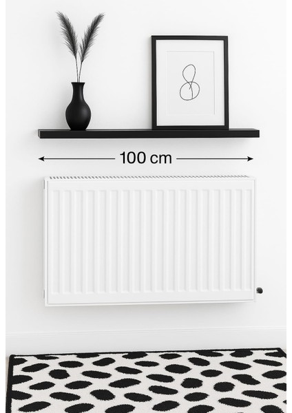 100 cm Mat Siyah Mdf Petek Üstü Raf Gizli Montaj Ahşap Duvar Rafı Ahşap