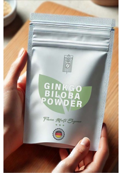 Ginkgo Biloba Tozu 50 gr, Premium Herbal Gingko Biloba Powder | Vegan | Katkısız