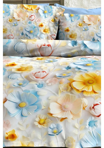 %100 Pamuk Ranforce Çeyizlik Luxury 5d Dijital Çift Kişilik Nevresim Takımı Bahar fırsatları