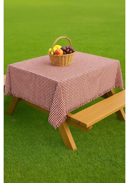 Piknik Masa Örtüsü, Sofra Bezi Piknik Örtüsü, Mutfak Masası Örtüsü, Piti Kareli Masa Örtüsü, 170X170CM