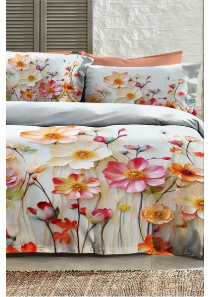%100 Pamuk Ranforce Çeyizlik Luxury 5d Dijital Çift Kişilik Nevresim Takımı Flowers Of Dream fiyatları