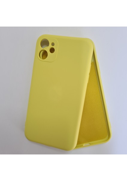 İphone 11 İle Uyumlu Kamera Korumalı Lansman İçi Kadife Esnek Silikon Kılıf