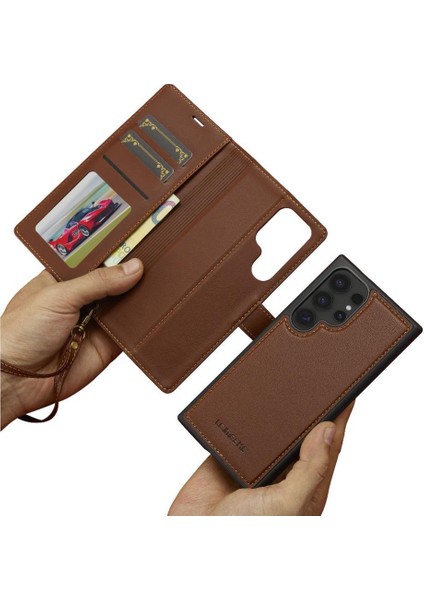 Samsung Galaxy S24 Için Flip Case Ultra Kickstand Pu Deri Cüzdan Kılıf 2 (Yurt Dışından) fırsatları