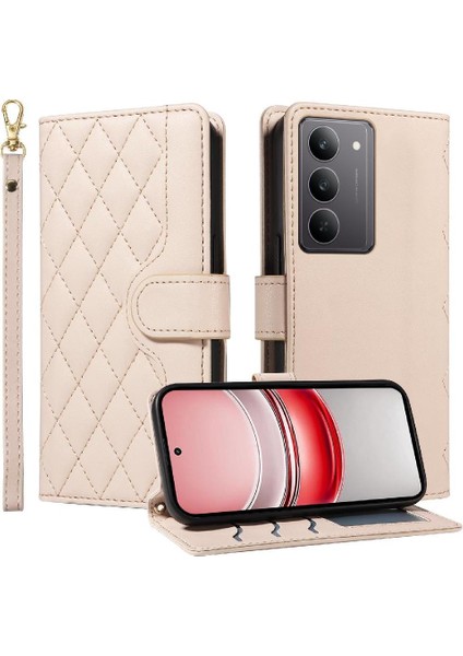 Standı ile Realme C75 4g Kafes Flip Folio Telefon Kılıfı Için Flip Case Bilek (Yurt Dışından) modelleri