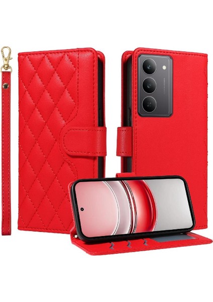 Standı ile Realme C75 4g Kafes Flip Folio Telefon Kılıfı Için Flip Case Bilek (Yurt Dışından) modelleri