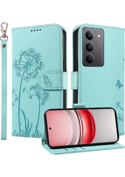 Kart Yuvaları ve Bilek Kayışı ile Realme C75 4g Flip Case ile Uyumlu (Yurt Dışından)