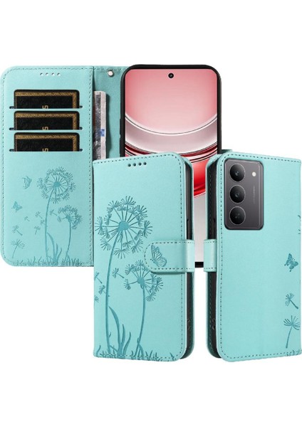Kart Yuvaları ve Bilek Kayışı ile Realme C75 4g Flip Case ile Uyumlu (Yurt Dışından) modelleri