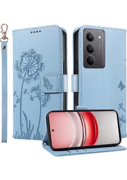 Kart Yuvaları ve Bilek Kayışı ile Realme C75 4g Flip Case ile Uyumlu (Yurt Dışından)