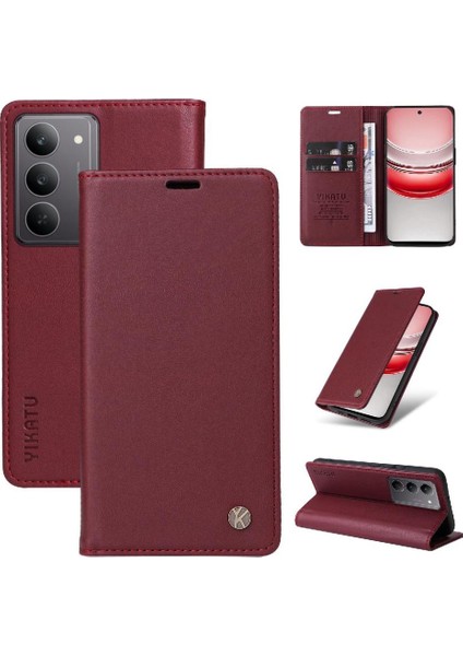 Realme C75 4g Suni Deri ve Tam Mat Tpu Için Flip Case Güçlü ve (Yurt Dışından)
