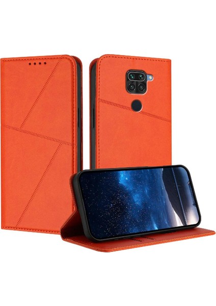 Kart Yuvaları ve Kickstand Mat Doku ile Xiaomi Redmi Note 9 Için Kılıf (Yurt Dışından)