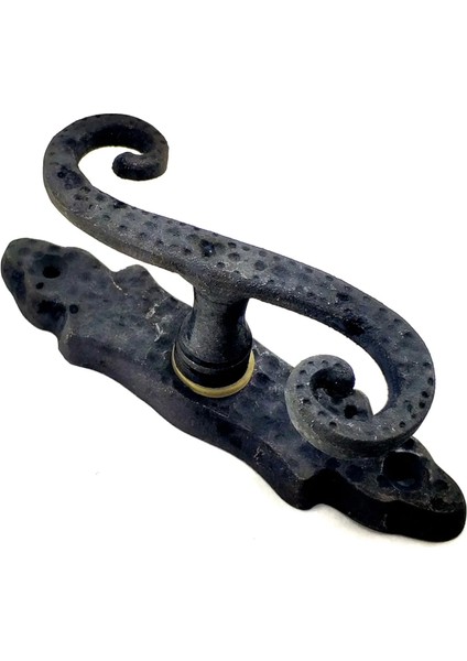 Antika Tarz Dekoratif Pirinç Kıvrık Pencere Kolu - 130X33 Mm, Oks
