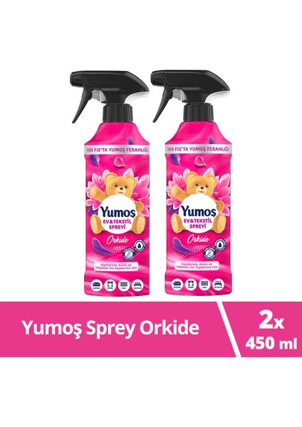 Ev ve Tekstil Spreyi Orkide Yıkanması Zor Eşyalar Için 450 ml X2