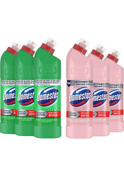 Çamaşır Suyu Beyaz Sabun Ferahlığı 750 ml X3 Çamaşır Suyu Dağ Esintisi 750 ml X3 fiyatları