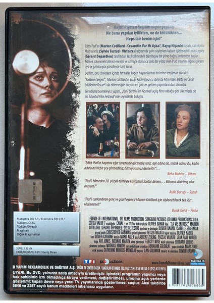 La Mome Kaldırım Serçesi DVD (Orjnal Dönem Baskı Dvd) fiyatları