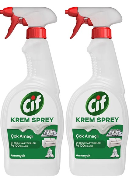 Krem Sprey Amonyak Çok Amaçlı Sprey 750 ml X2