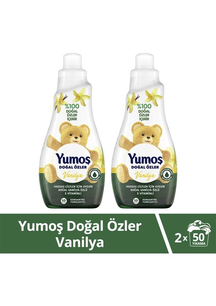 Doğal Özler Konsantre Çamaşır Yumuşatıcısı Vanilya 1200 ml X2
