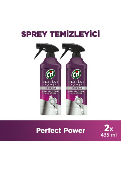 Perfect Power Sprey Kireç ve Pas Kireç Lekelerini Söker 435 ml X2