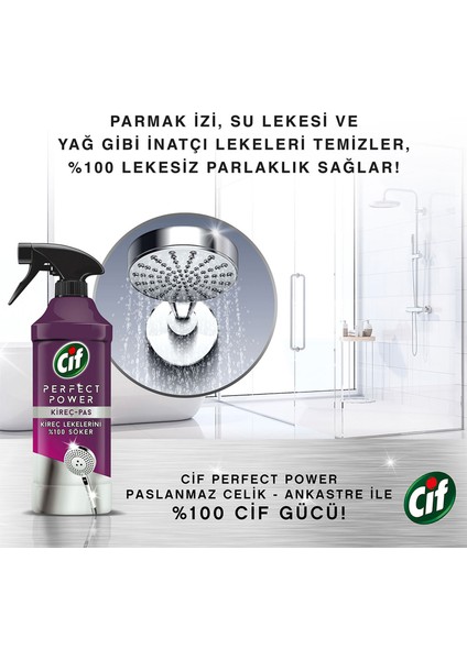 Perfect Power Sprey Kireç ve Pas Kireç Lekelerini Söker 435 ml X2