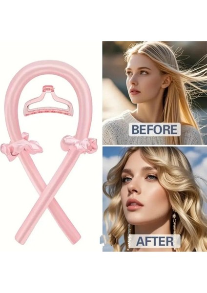 Saç Kıvırma Isısız Bukle Yapma Toka ve Sosis Saç Aparatı Set