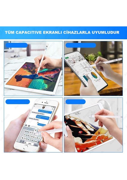 Stylus Kapasitif Dokunmatik Kalem Tüm Cihazlar Telefon ile Uyumlu Çizim Tasarım Tablet Kalemi modelleri