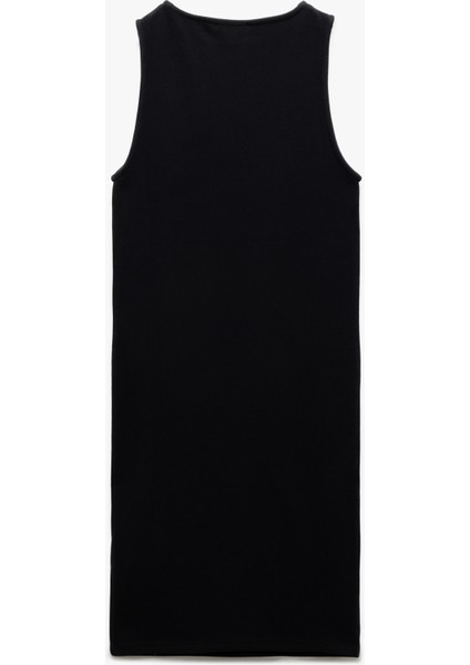 Kaşkorse Yuvarlak Yaka Kolsuz Mini Kalem Bodycon Kalem Elbise fırsatları