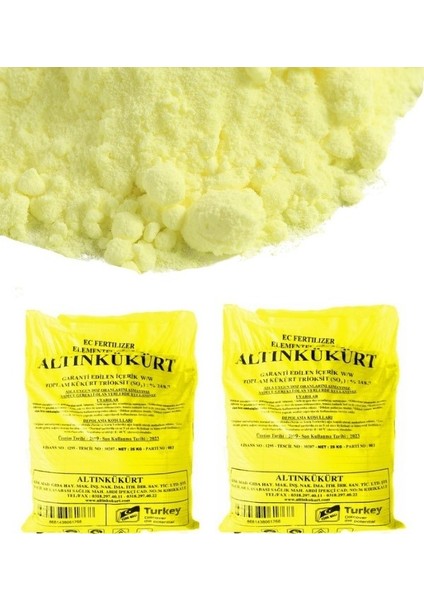 Altın Elementel Kükürt 10 Kg.paketten Bölünüp Yollanmaktadır