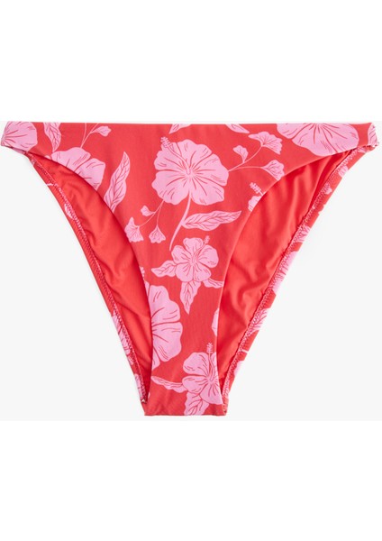 Astarlı Dokulu Çiçekli Brazilian Bikini Altı