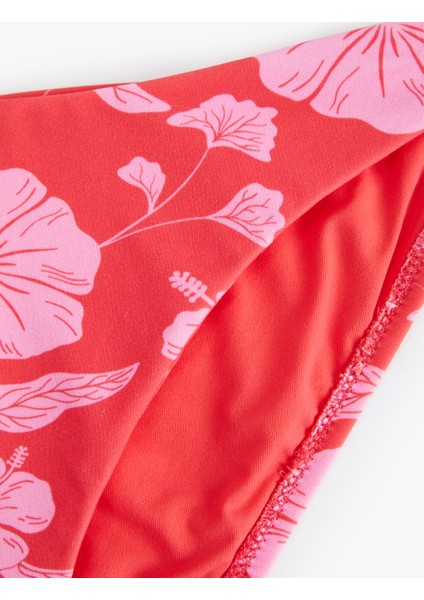 Astarlı Dokulu Çiçekli Brazilian Bikini Altı