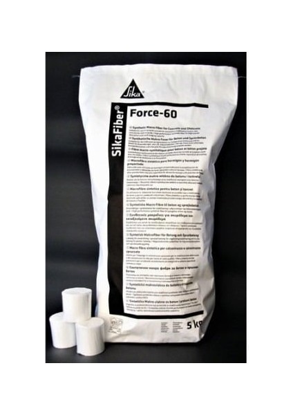 fiber® Force-60 Beton ve Püskürtme Beton Için Makro Sentetik Fiber 5kg