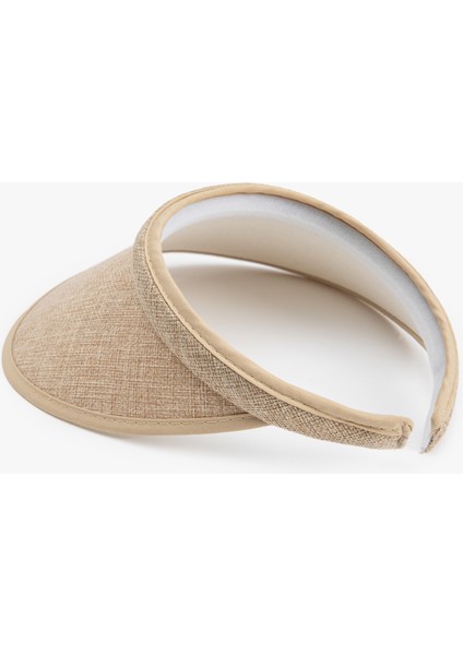 Geniş Kenarlı Hasır Vizör Şapka Kadın İçin Doğal Renkli Şık Tasarım fiyatları