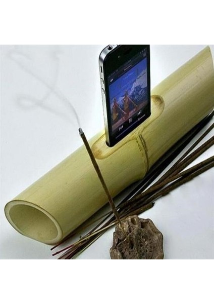 Buffer® 6 x 1 cm Girişli Kılıflı Bambu Ağacı Akustik Ses Yükseltici Aparat