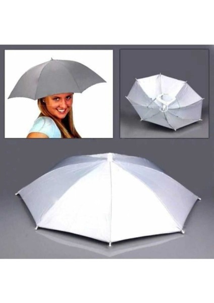 Lastikli Yazlık Kafa Şapkası, Güneşten Koruyan Mini ve Çok Yönlü Şemsiye