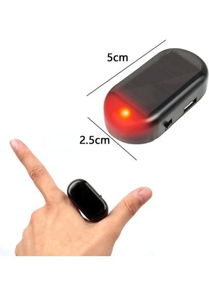 Aots® Araç Için Caydırıcı Solar Enerji Ile Şarj Olan Güçlü Yapışkanlı Işıklı Plastik Mini Sahte Alarm modelleri