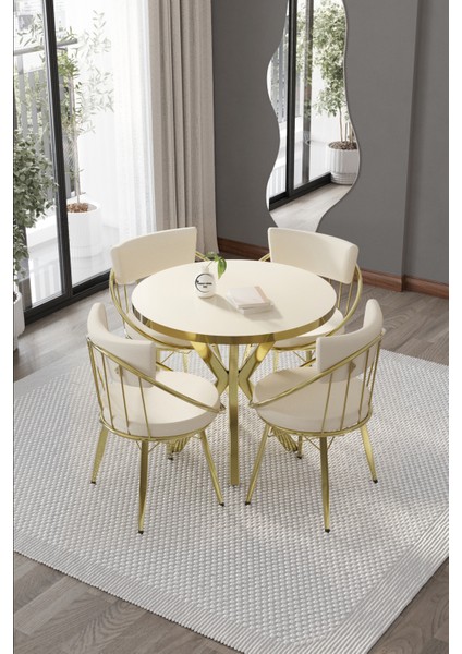 İCON Mutfak Masası Takımı , 4 Kişilik Mutfak Masa Takımı , Yuvarlak Masa Takımı fiyatları