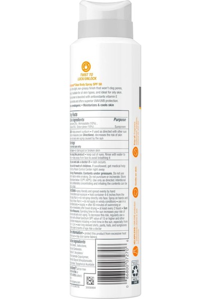 Clear Body SPF50 Güneş Spreyi 141GR