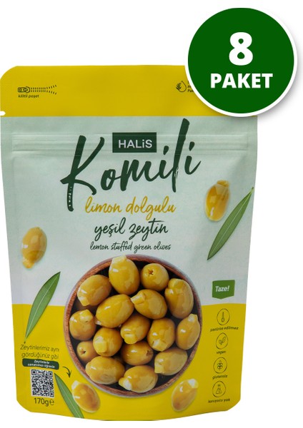 Limon Dolgulu Yeşil Zeytin 8X170G