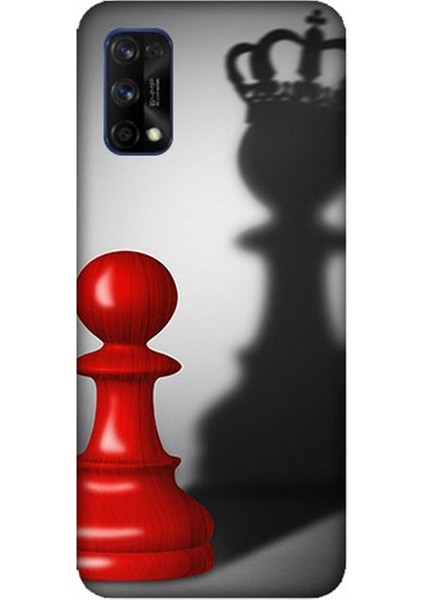 Realme 7 Pro Uyumlu Piyonun Taçlı Hayali Desenli Silikon Kılıf