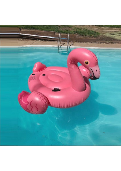 Renkli Şişme Flamingo Bot, Havuz ve Deniz Kullanımı, 142X137X97 cm
