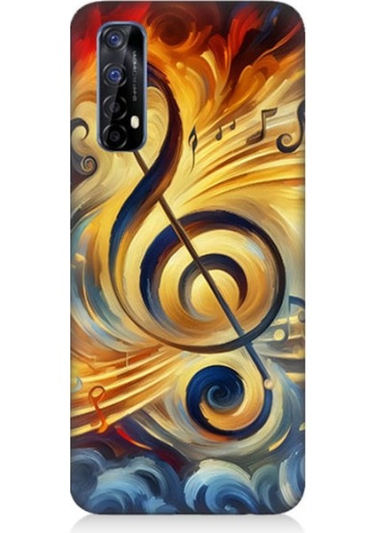 Realme 7 Uyumlu Müzikte Alevin Gücü Desenli Silikon Kılıf