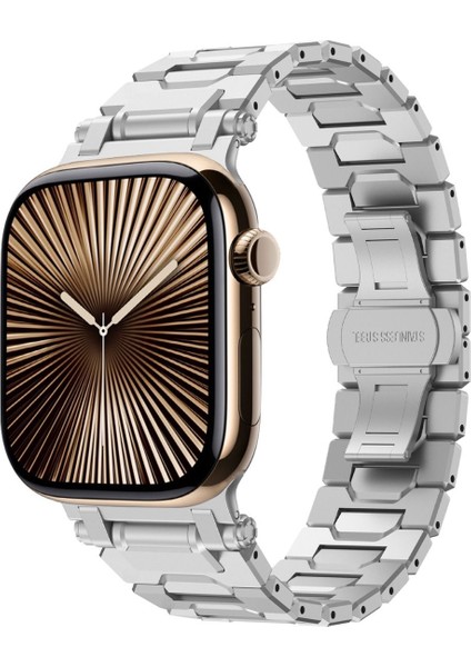 Apple Watch Uyumlu 42-44-45-46-49 mm Seri 1/2/3/4/5/6/se/7/8/10 Ultra Çelik Premiumfit Loop Kordon