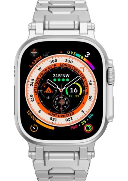 Apple Watch Uyumlu 42-44-45-46-49 mm Seri 1/2/3/4/5/6/se/7/8/10 Ultra Çelik Premiumfit Loop Kordon
