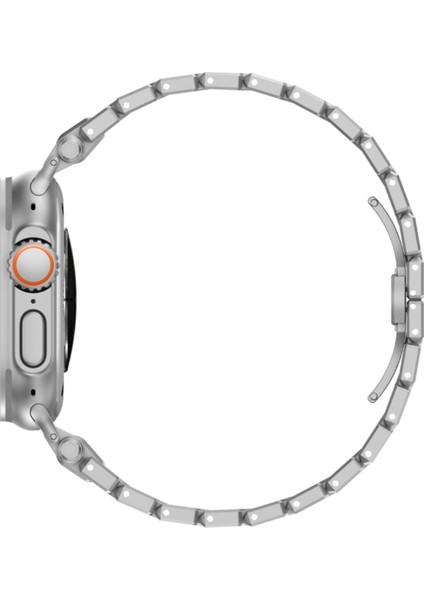 Apple Watch Uyumlu 42-44-45-46-49 mm Seri 1/2/3/4/5/6/se/7/8/10 Ultra Çelik Premiumfit Loop Kordon