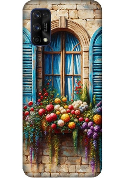 Realme 7 Pro Uyumlu Pencereden Renkli Hayat Desenli Silikon Kılıf
