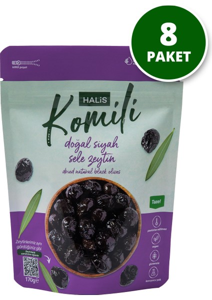Doğal Siyah Sele Zeytin 8 x 170g modelleri