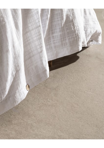 Lumiere King Size %100 Pamuk Armürlü Nevresim Takımı - Bej fırsatları