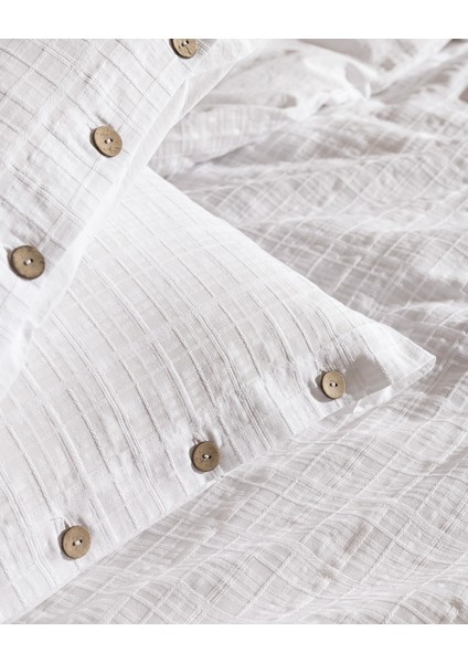 Lumiere King Size %100 Pamuk Armürlü Nevresim Takımı - Bej
